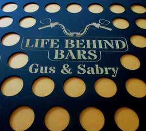 Custom Casino Poker Chip Display Frame Insert Personalized 16X20 wood insert Fits 50 Harley and Casino chips Engraved Life Behind Bars