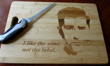 Load image into Gallery viewer, Custom Cutting Board Schitt&#39;s Creek Bamboo cheese board WINE, not the label Wedding Gift Large/small engraved board David Rose X&#39;mas Gift
