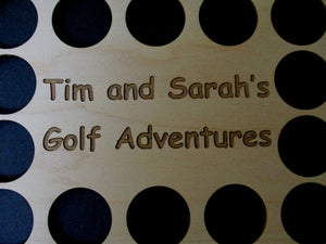 Personalized Engraved Golf Marker Chip Display Frame Insert For 36 chips 11 X 14 chip board Customized Golf Gift