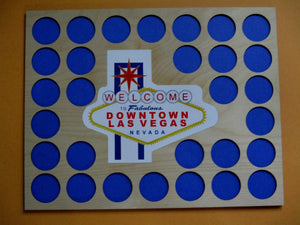 Las Vegas Poker Chip Insert Welcome to Downtown Las Vegas Holds 30 casino chips Las Vegas emblem 11X14" Chip display insert for frame