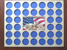 Load image into Gallery viewer, Poker Chip Display Frame with Engraved insert FREE SHIPPING Proud to be American Flag Fits 36 Harley-Davidson chips Motorcycle Lovers&#39; Gift
