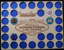 Load image into Gallery viewer, Las Vegas Poker Chip Display Insert Fremont Street Experience Las Vegas 11x14 Chip display insert Frame option Downtown Vegas Laser-engraved
