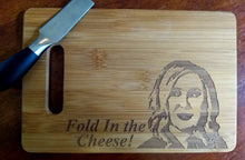 Load image into Gallery viewer, Custom Bamboo Cutting Board Engraved 6X9 mini bamboo cutting board Cheese board Moira Rose Schitt&#39;s Creek
