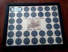 Load image into Gallery viewer, Photo Engraved Poker Chip Display Frame Insert Fits 36 Harley or Casino chips Custom-engraved 11x14 chip holder Your photo engraved
