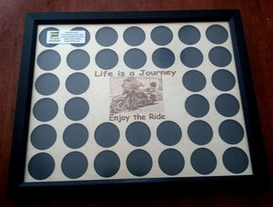 Photo Engraved Poker Chip Display Frame Insert Fits 36 Harley or Casino chips Custom-engraved 11x14 chip holder Your photo engraved