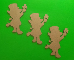 Leprechaun shapes craft supplies Laser-cut 5" Masonite cut characters St. Patrick's Day Decorations Irish festivities Party decorations