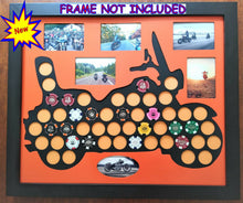 Load image into Gallery viewer, Custom Poker Chip Motorcycle Frame Display for 50 Harley-Davidson chips Photo Insert
