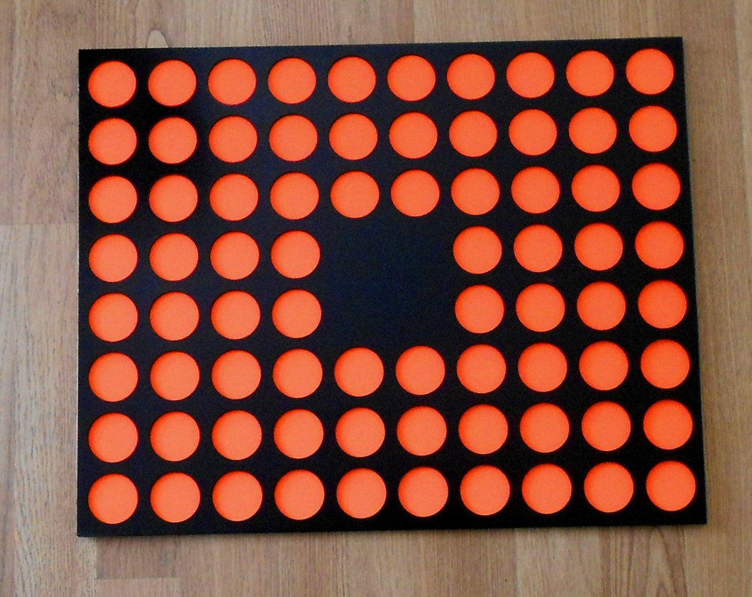 Custom Casino Poker Chip Display Frame Insert for 76 chips 16x20 w/out cut-out middle Fits Harley and Casino chips